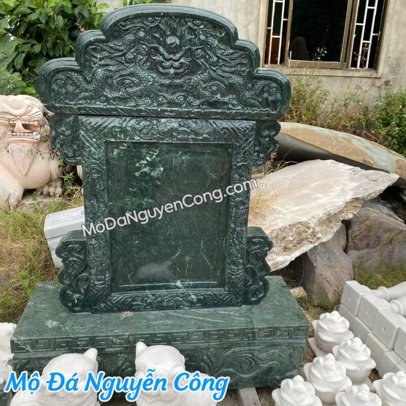 Bia mộ đá xanh ân độ nguyên khối